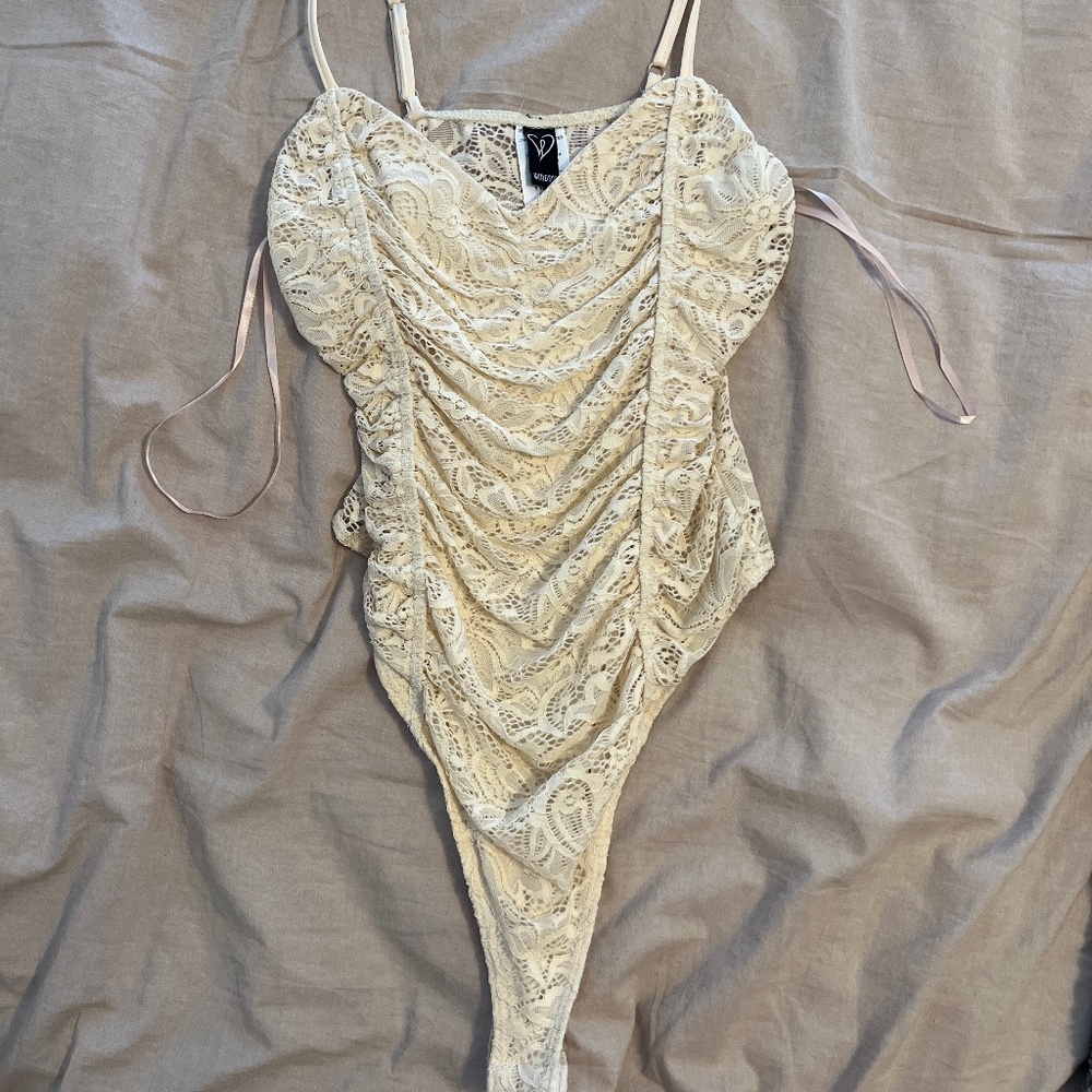 Cream lace bodysuit